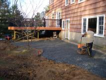 Before a completed hardscape contractors project in the area